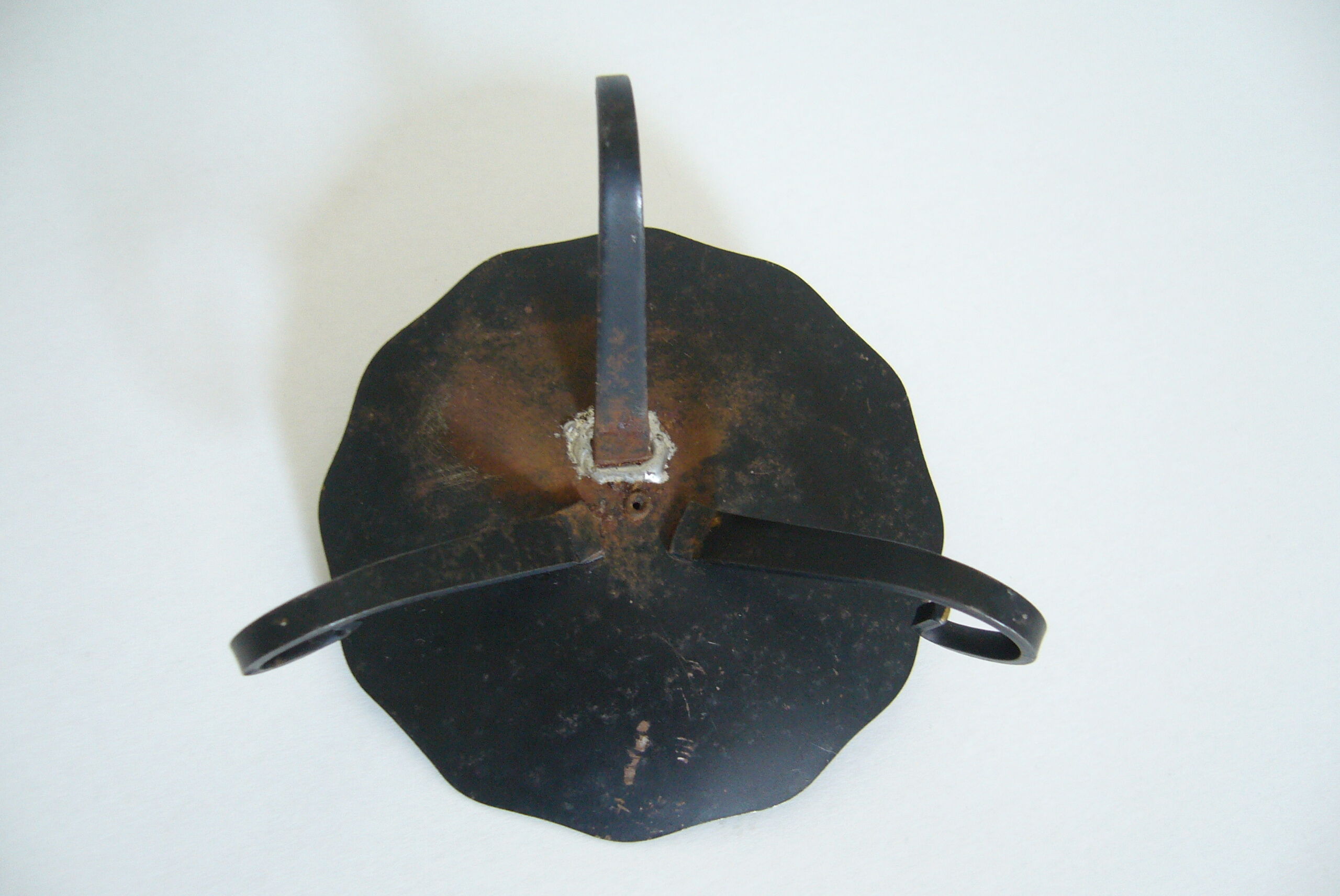 Vintage 1960s wrought iron candlestick