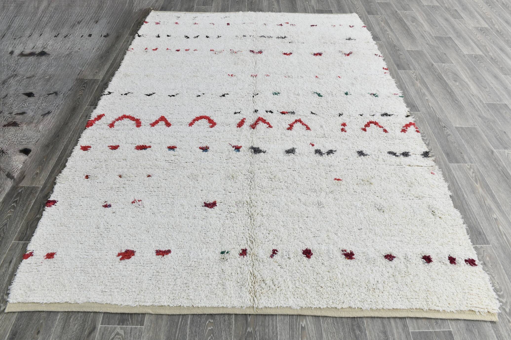 6x9 Off White Contemporary Vintage Rug, 198x277Cm