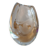Vicke Lindstrand crystal vase (1904-1983) signed Kosta Boda Woman in bath