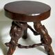 Tripod stool Art-popular vines, solid wood top