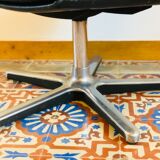 Armchair in leather and chrome Drabert