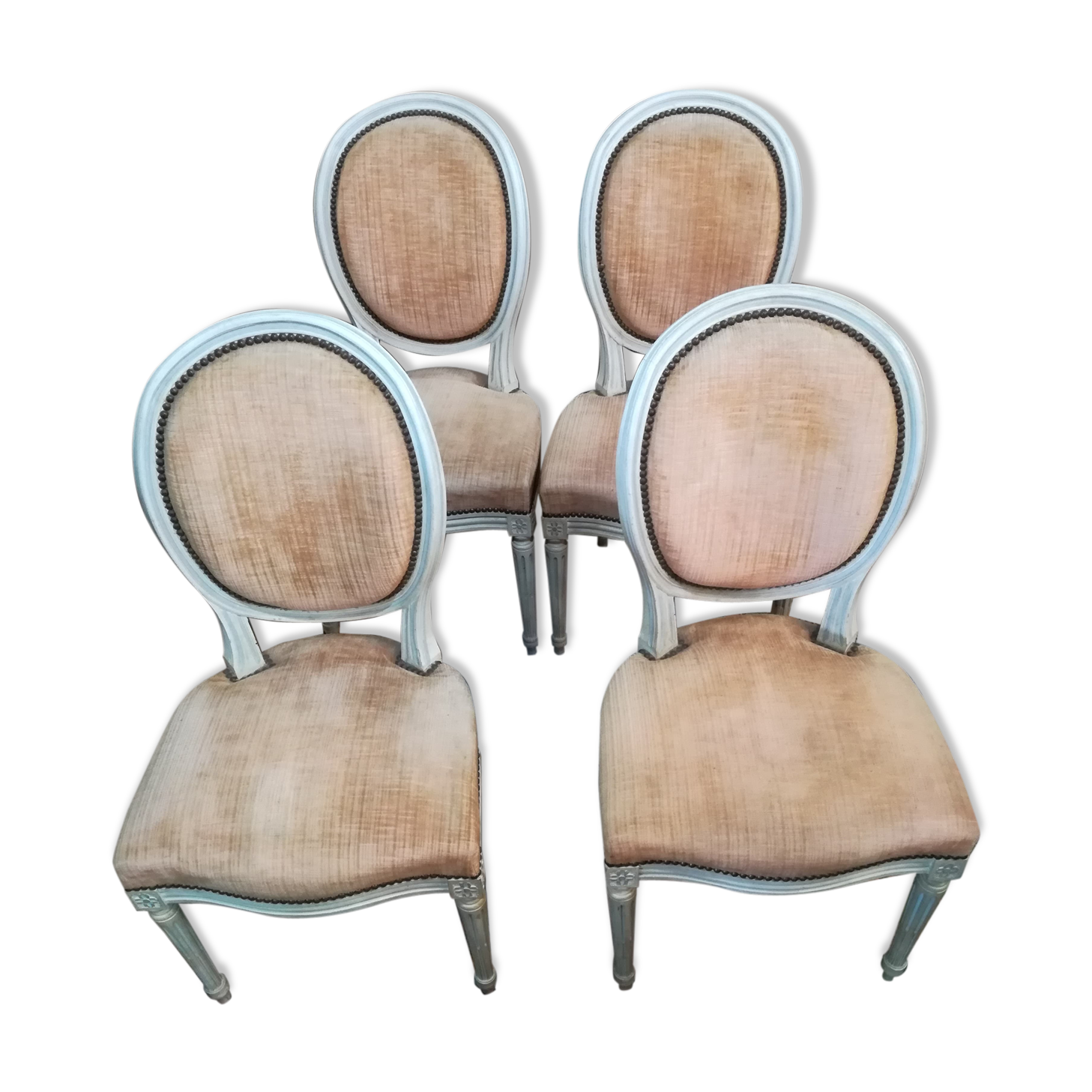 Louis XVI style medallion chairs