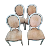 Chaises médaillon style Louis XVI