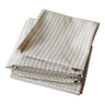 Lot 6 napkins cotton gingham beige linen creation