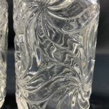 Pair of early 20th century SAINT LOUIS crystal perfume bottles, Fleurs de viole model