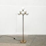 German brass floor lamp in Space Age style from the mid-century by Kaiser Leuchten, 1960s.