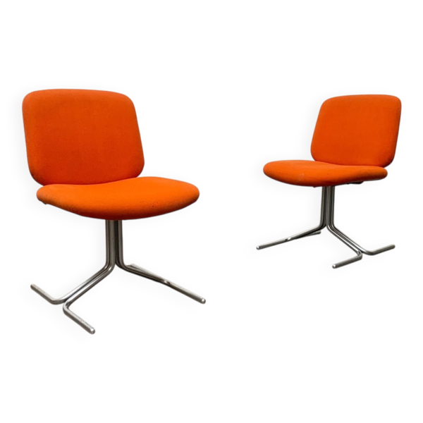 Ensemble de chaises Vintage allemandes Space Age Seat 150 par Herbert Hirche pour Mauser