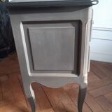 Commode patiné style Louis XV 2 tiroirs