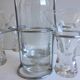 Portable alcohol digestive liquor service design glass & chromed metal stainless steel