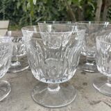 Set of 8 Baccarat crystal glasses and bowls, Mazamet model