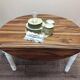 Console/table convertible in walnut