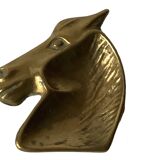 Brass horse head ashtray or pocket emptier