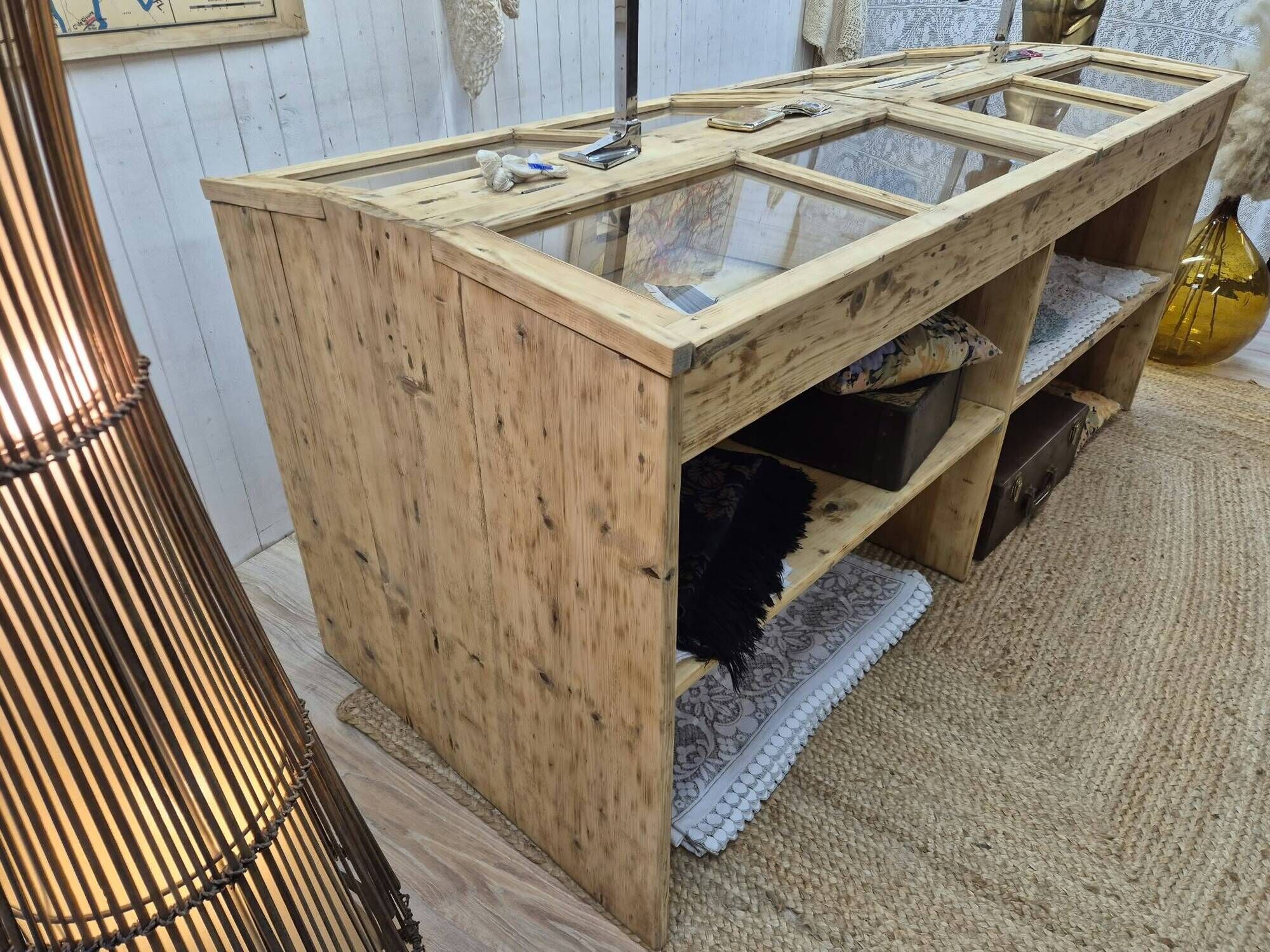 Old haberdashery display cabinet