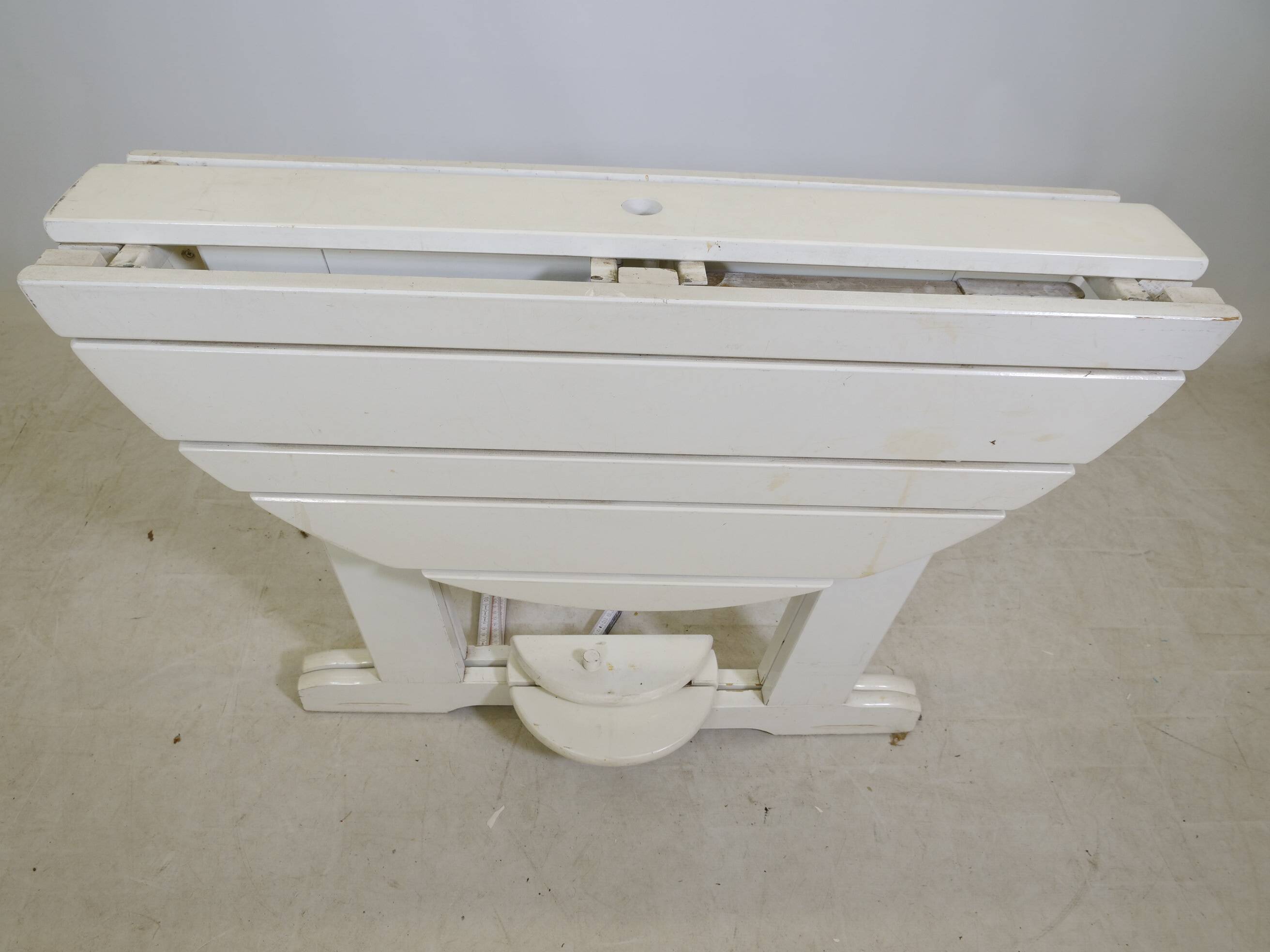 Vintage garden folding table in wood by Triconfort Model Riviera, 1970s