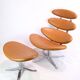 Corona Lounge Chair With Stool Model EJ 5 Made In Walnut Elegance Leather By Poul M. Volther