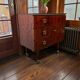 Vintage wooden wardrobe / small wardrobe on wheels