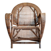 Rattan armchair in the style of Kay Fisker for R. Wengler. Danish work from the 1960s.