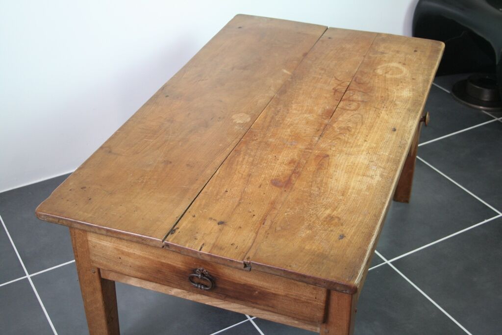 Rustic farm house table with 2 1930 drawers