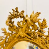Miroir Louis XVI bois doré - fin XIX eme