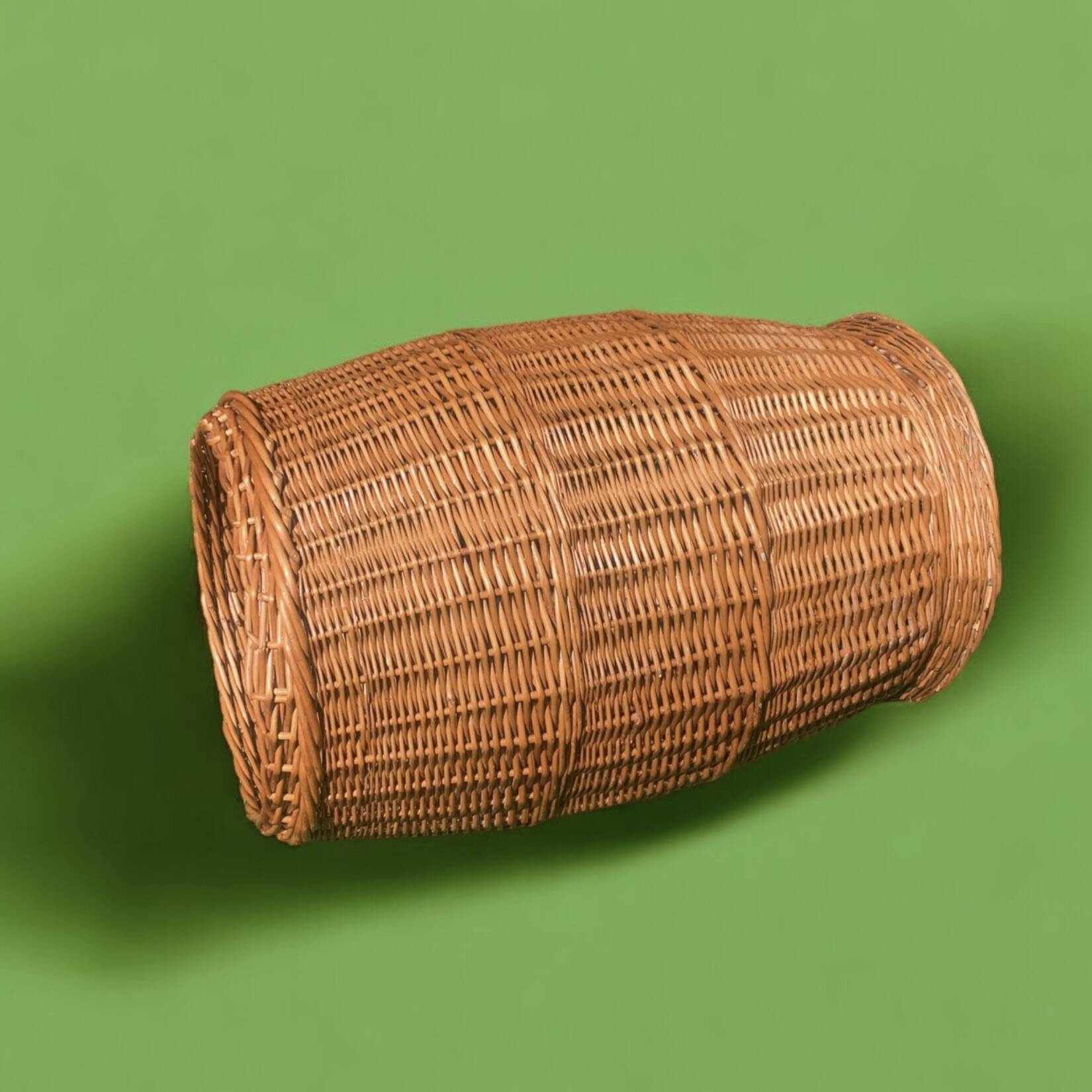 Vintage wicker laundry basket