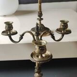 Pair of 3-arm curved chandeliers. Baroque/Rocaille style.