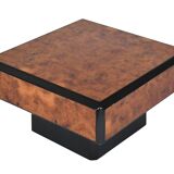 Vintage coffee table in elm burl