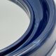 Vintage Wall Mirror with Bold Blue Plastic Frame, 1960s