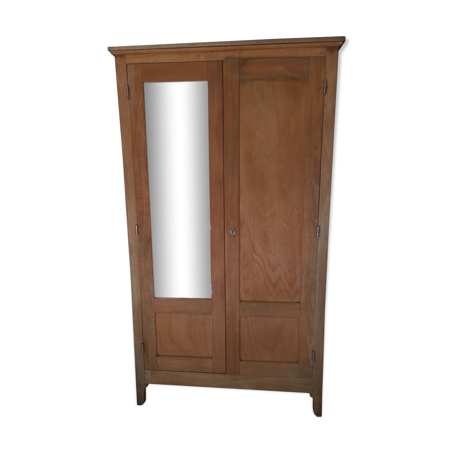 Parisian wardrobe 2 door boarding dormitory wardrobe lingère raw wood