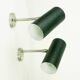 Austrian black cylindrical wall light by J.T. Kalmar, Vienna, mid-century.