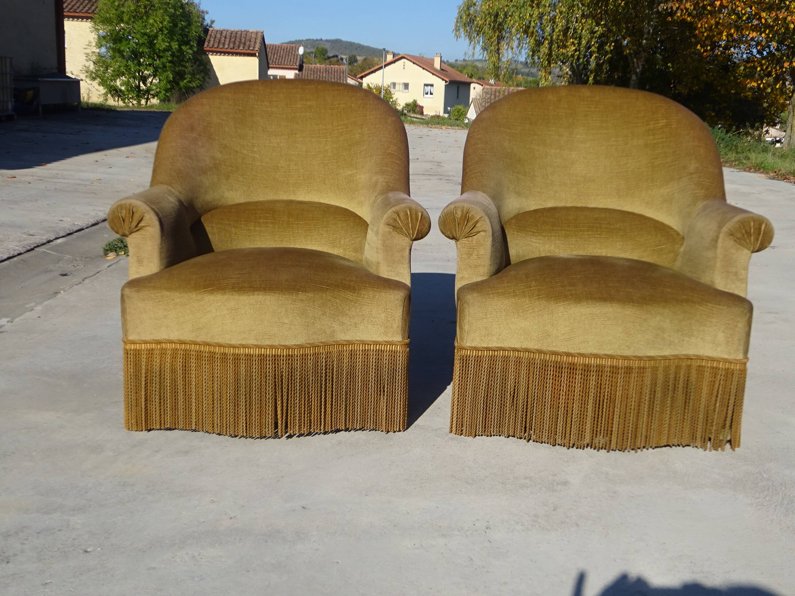 Fauteuils crapauds des années 1950s, les 2
