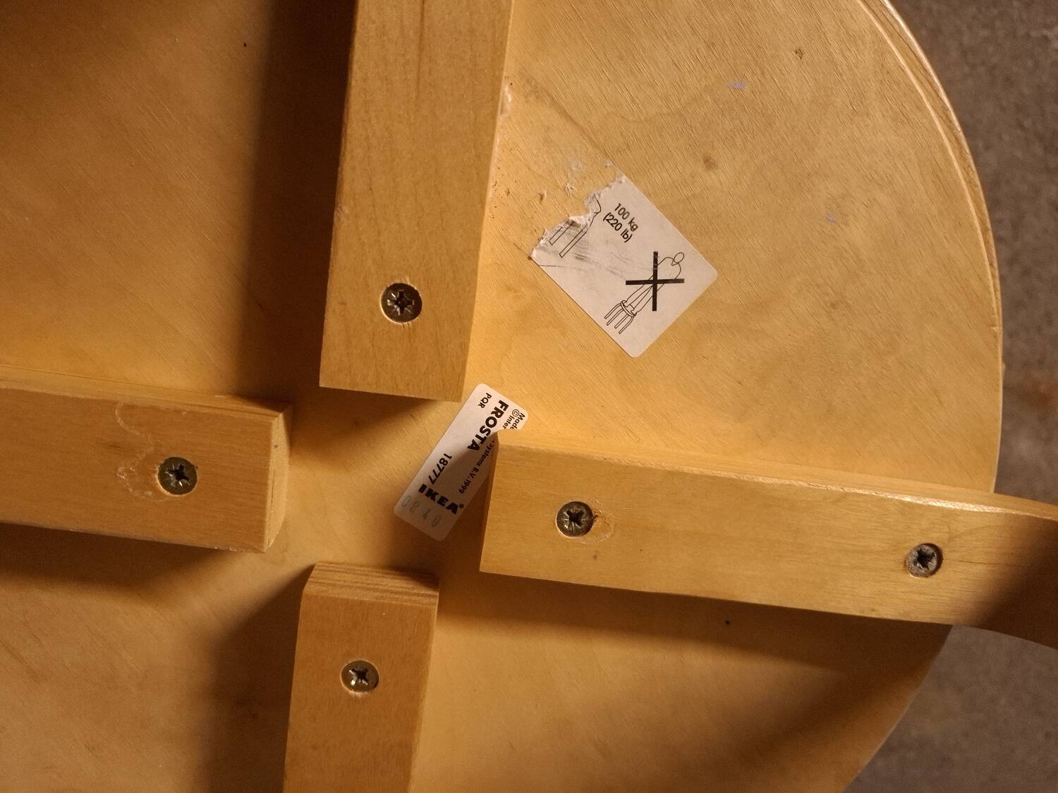 2 stackable stools, vintage 90'S Ikea