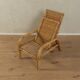 Chaise longue en bambou des années 1960