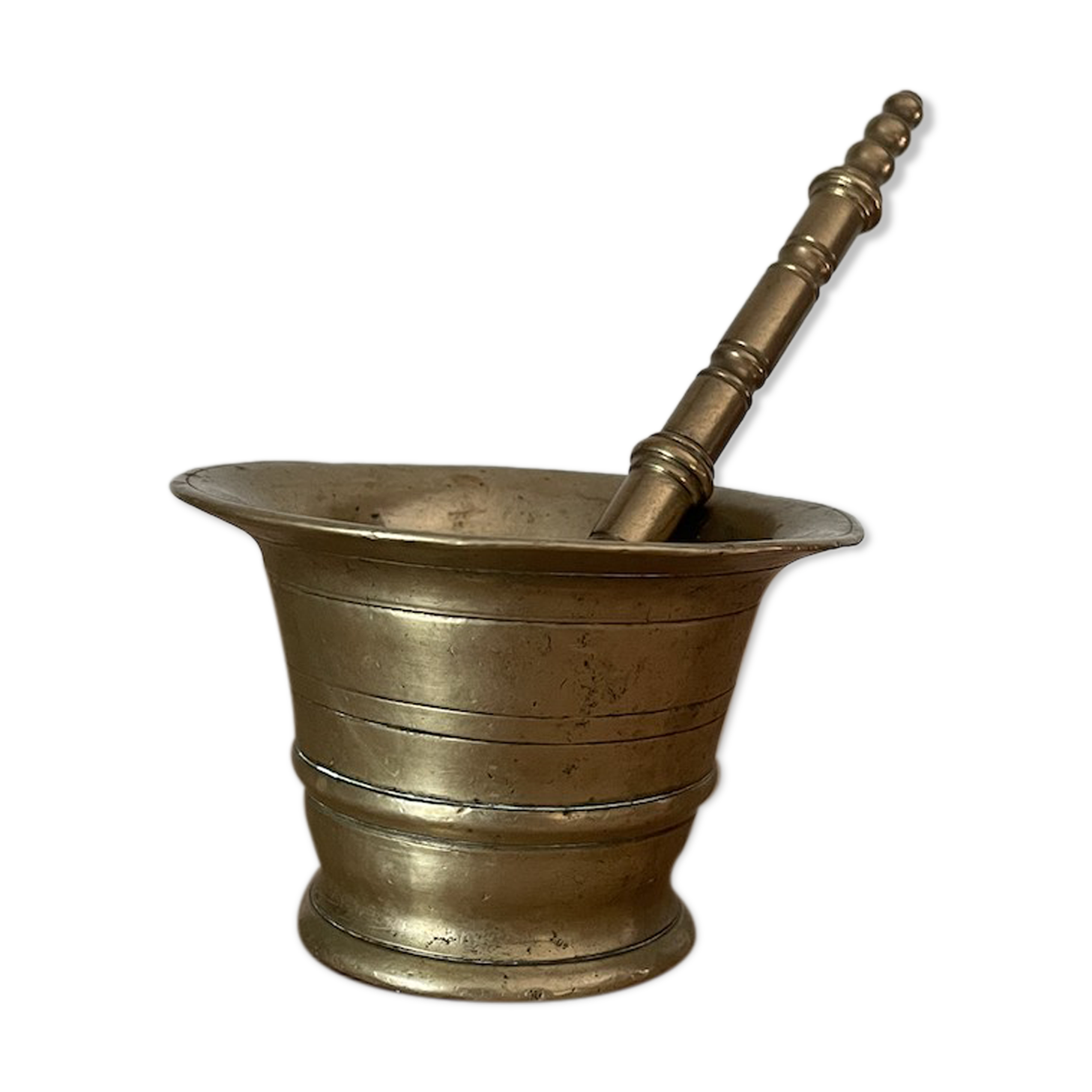 Brass mortar and pestle