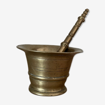 Brass mortar and pestle