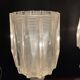 Pair of vintage lamps in marble and glass 70s