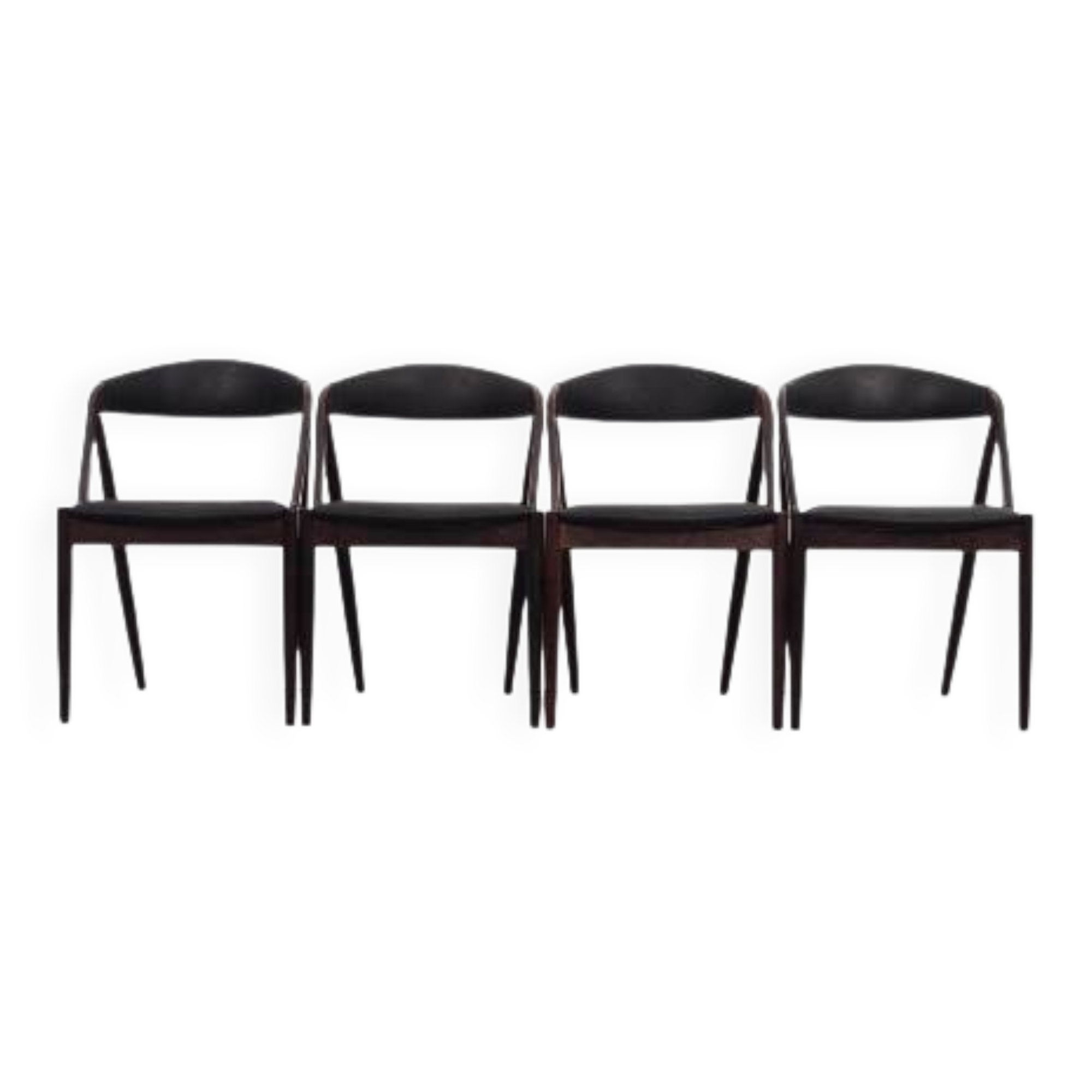 Set of four rosewood chairs, Danish design, 1970s, designer Kai Kristiansen