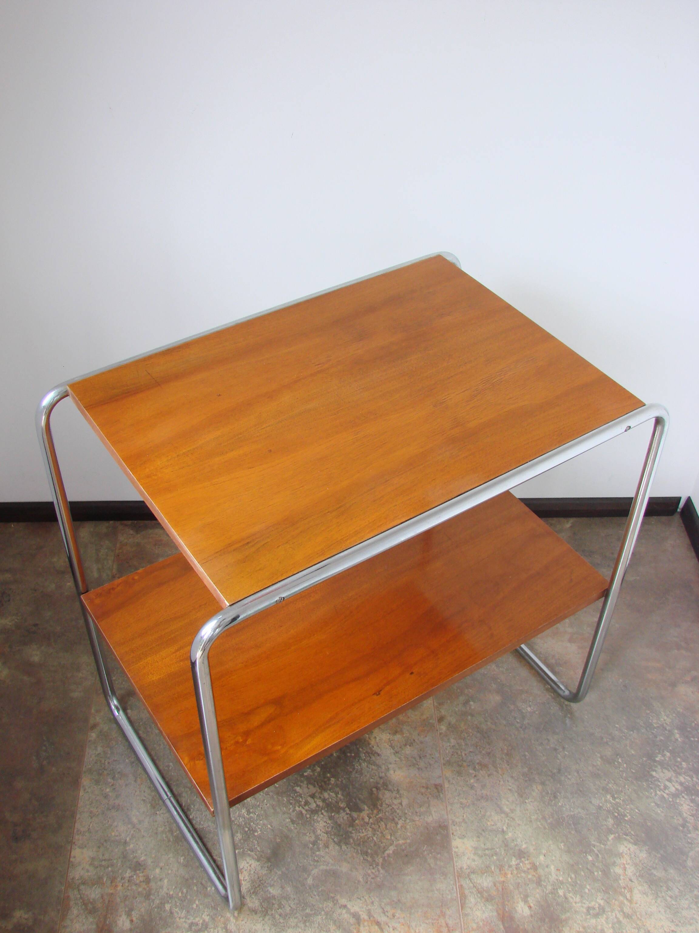 B12 side table by Marcel Breuer, Thonet, Czechoslovakia, 1930s, Bauhaus