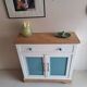 Small old sideboard painted blue and white