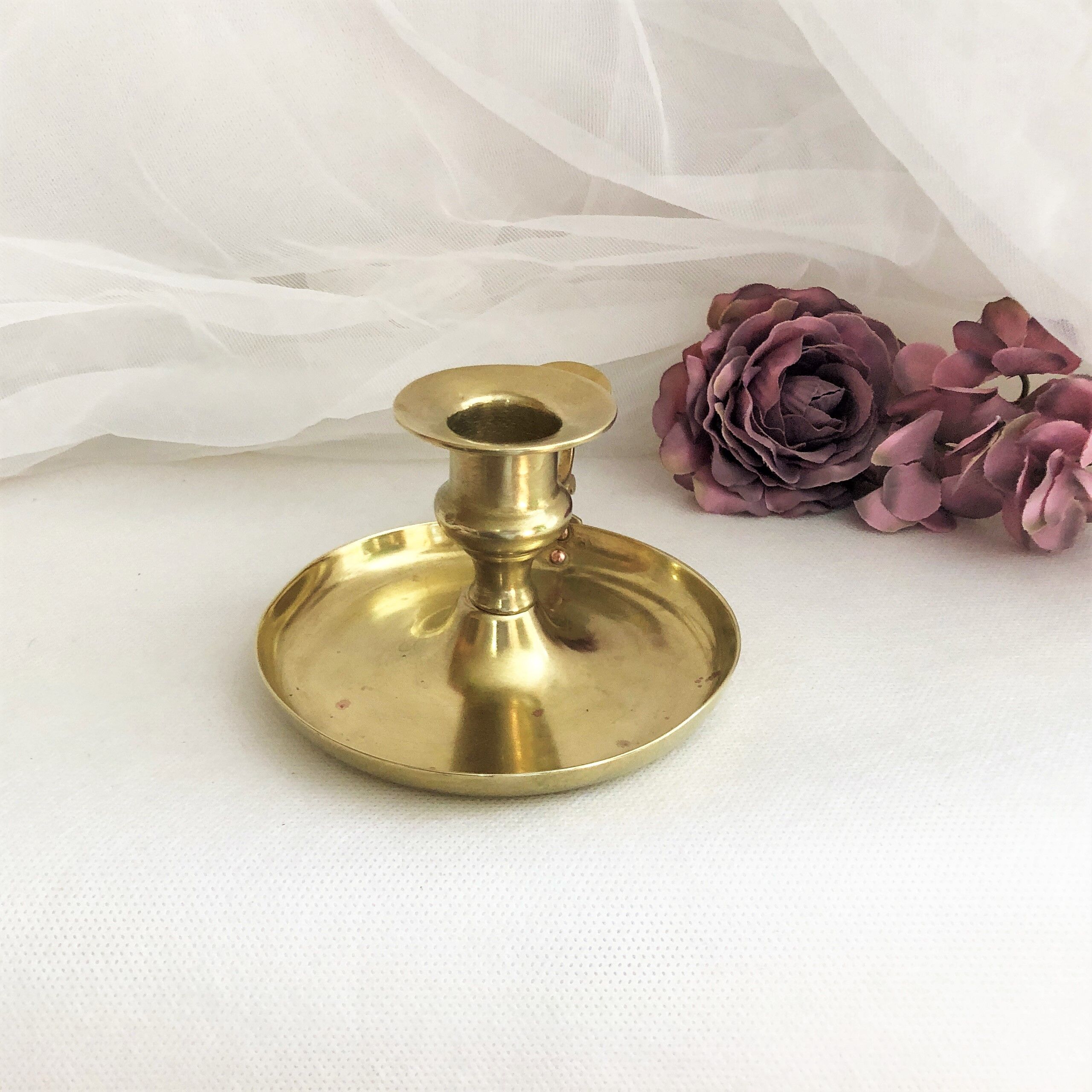 Copper hand candle holder called "cellar rat" Art Nouveau / Art Deco style