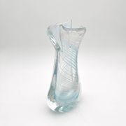 Vase Sculpture Murano Zanfirico Filigree Sommerso Blue Pink White