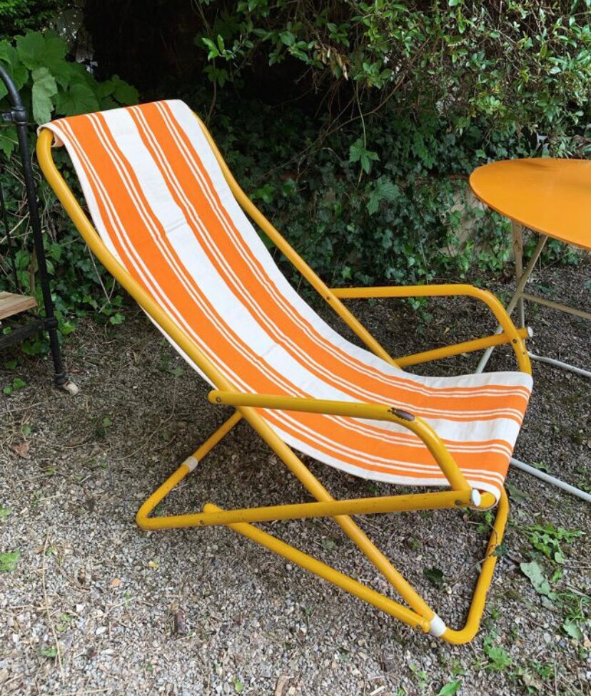Pair of antique deckchairs