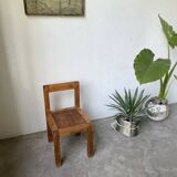 Brutalist pine chair