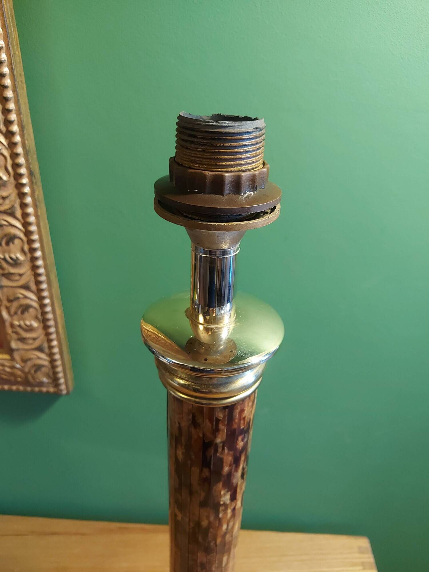 Lamp foot column tortoiseshell way of the house Le Dauphin