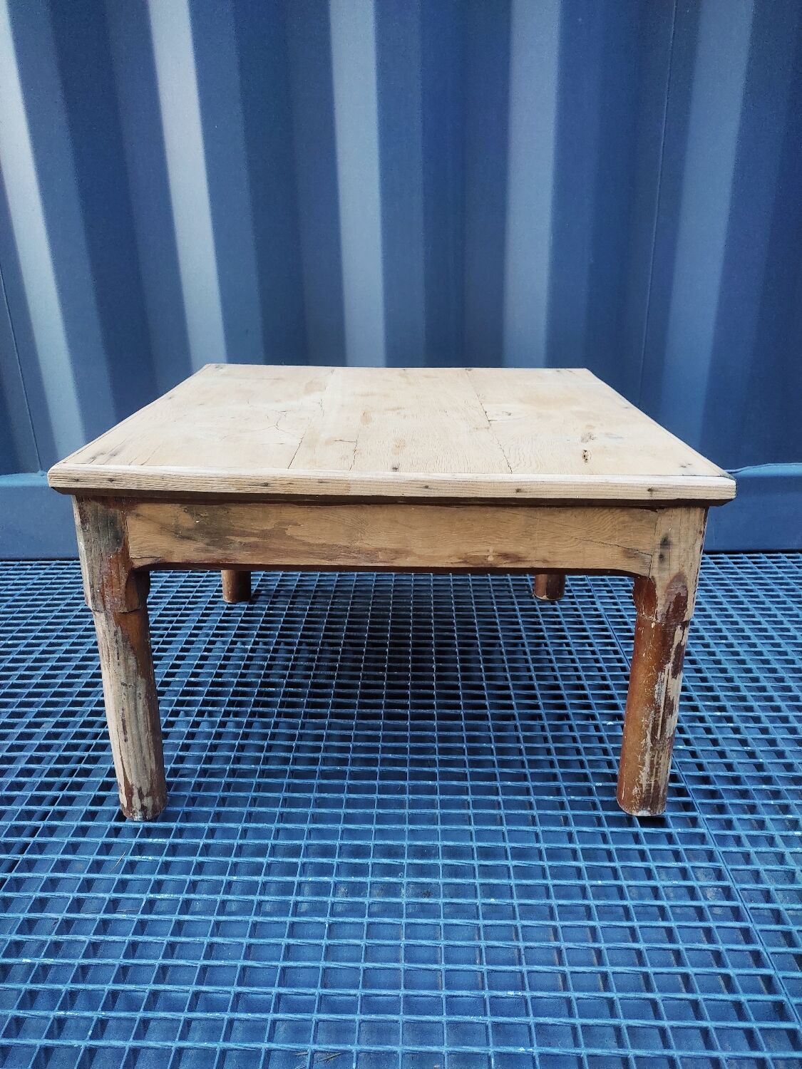 Raw wood coffee table