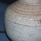 Vintage sandstone lamp and wool lampshade