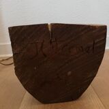 Solid wood floor lamp carved 50s