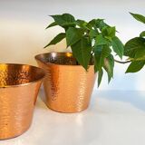 HAMMERED COPPER CACHE-POTS 1960s