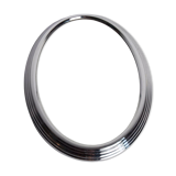 Oval mirror top 1950 silver