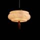 Art Deco Stab-Pendant Light with Marbled Glass Shade, Germany 1930s