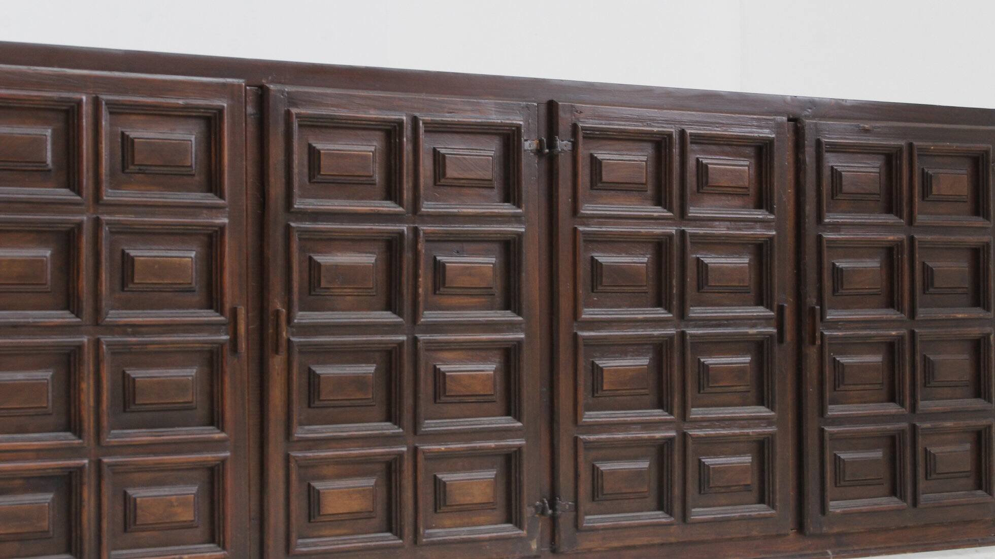Vintage Spanish Brutalist Sideboard Credenza